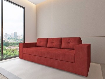 Диван Константин красный вельвет
