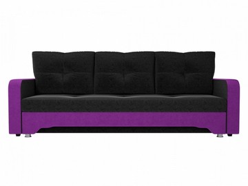 Диван Ник-3 чёрный вельвет