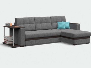 Угловой диван Атланта НПБ рогожка Malmo серый