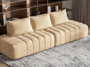 Диван Босс Твин прямой Велюр Роял шампань