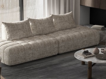 Диван Босс Твин прямой Шенилл IQ кварц