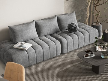 Диван прямой Босс Твин Шенилл CLOUD графит