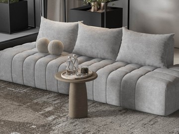 Диван прямой Босс Твин Шенилл CLOUD грей