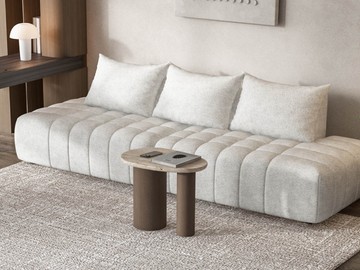 Диван прямой Босс Твин Шенилл CLOUD милк